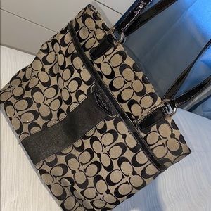 Black and Tan Coach Purse.